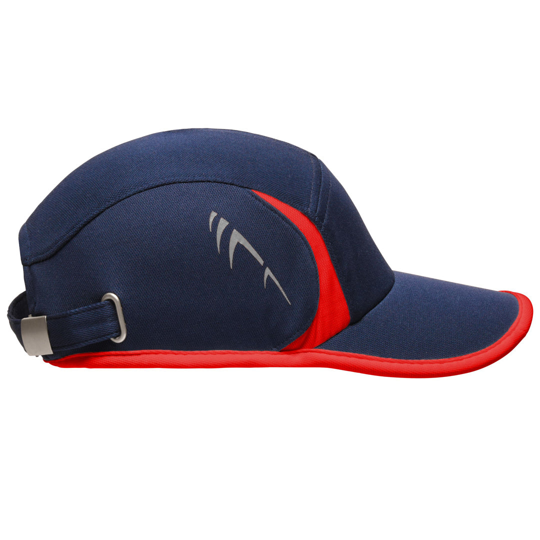 House of Uniforms The Running Cap | 4 Panel Myrtle Beach Navy/Red
