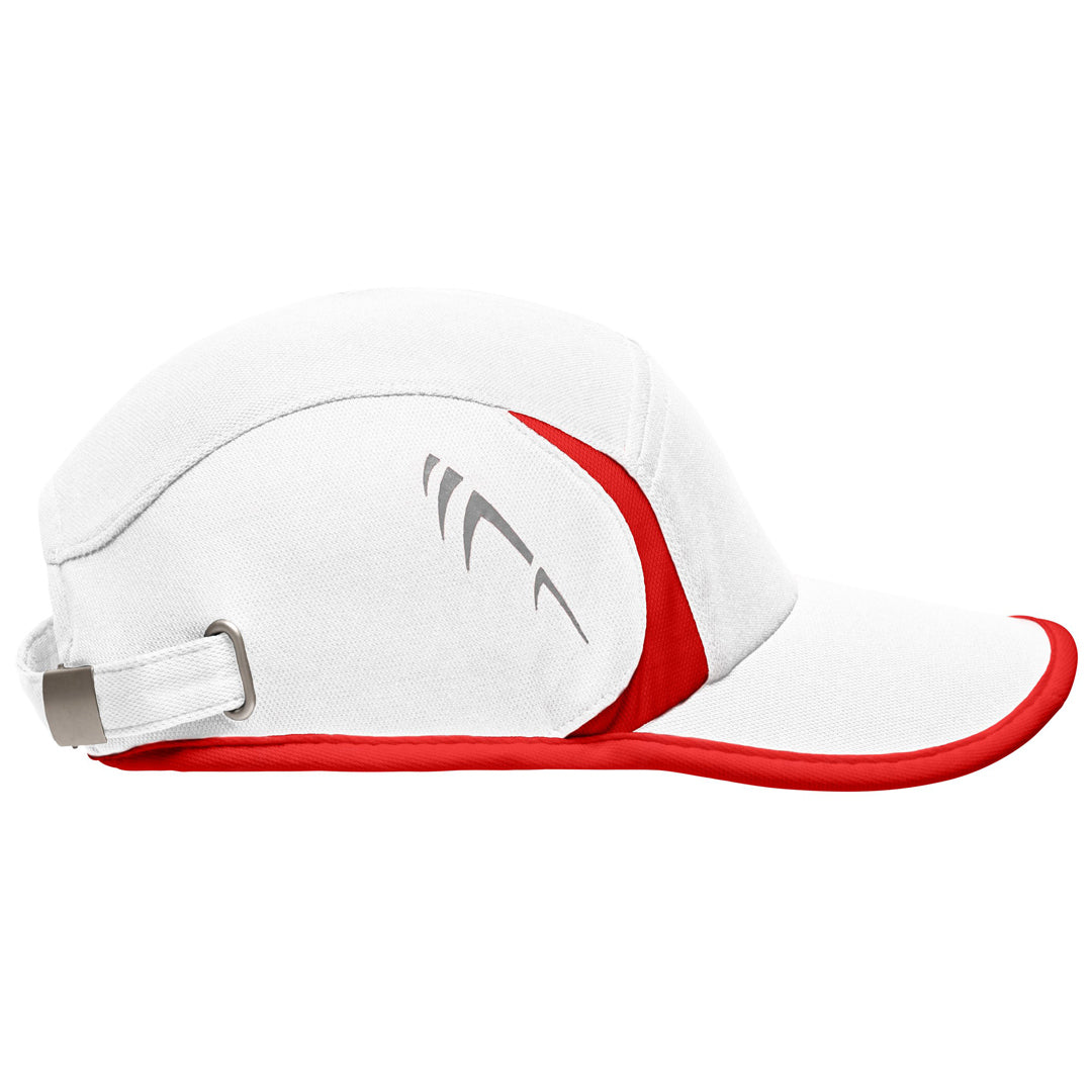 House of Uniforms The Running Cap | 4 Panel Myrtle Beach White/Red