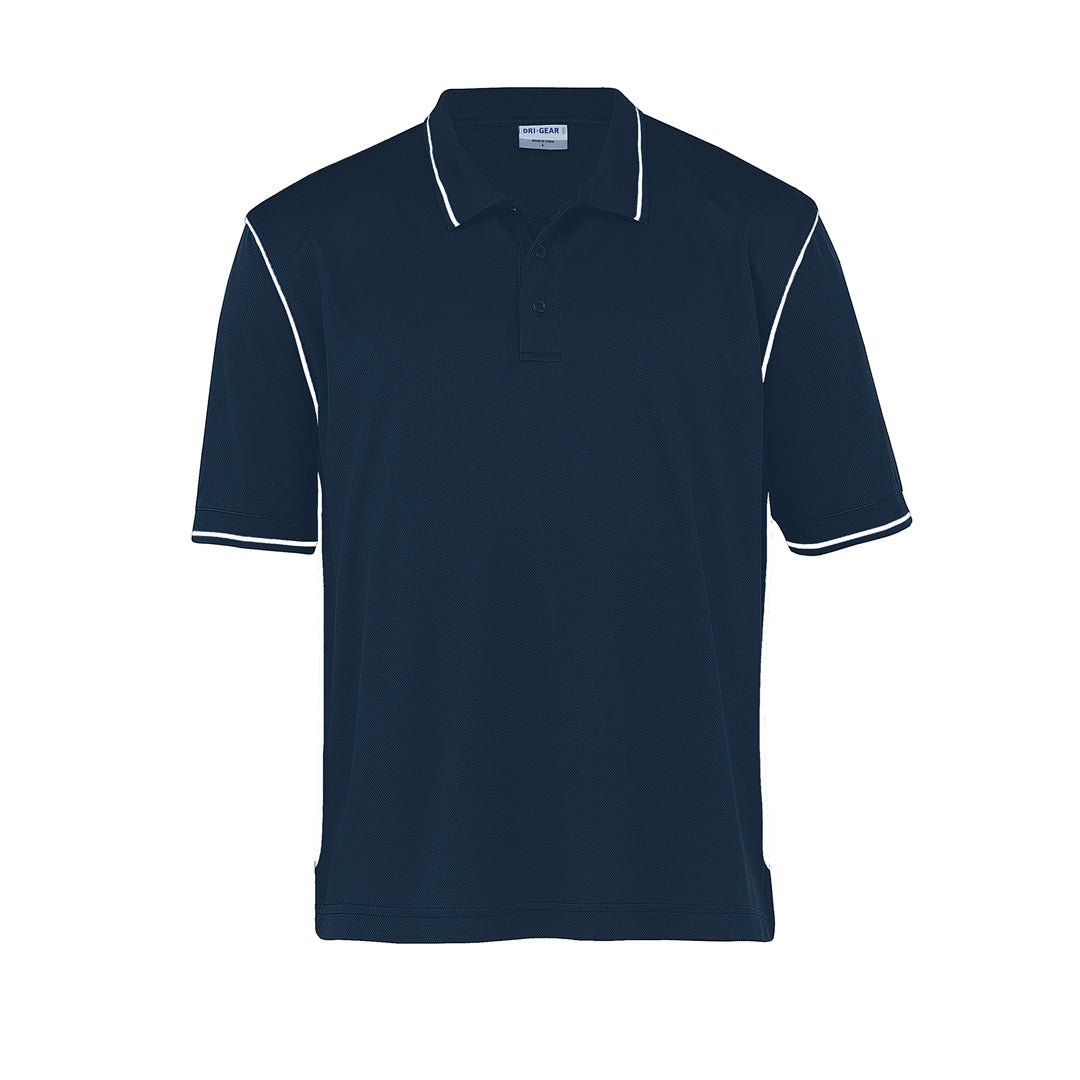 House of Uniforms The Dri Gear Hype Polo | Mens Gear for Life Navy/White