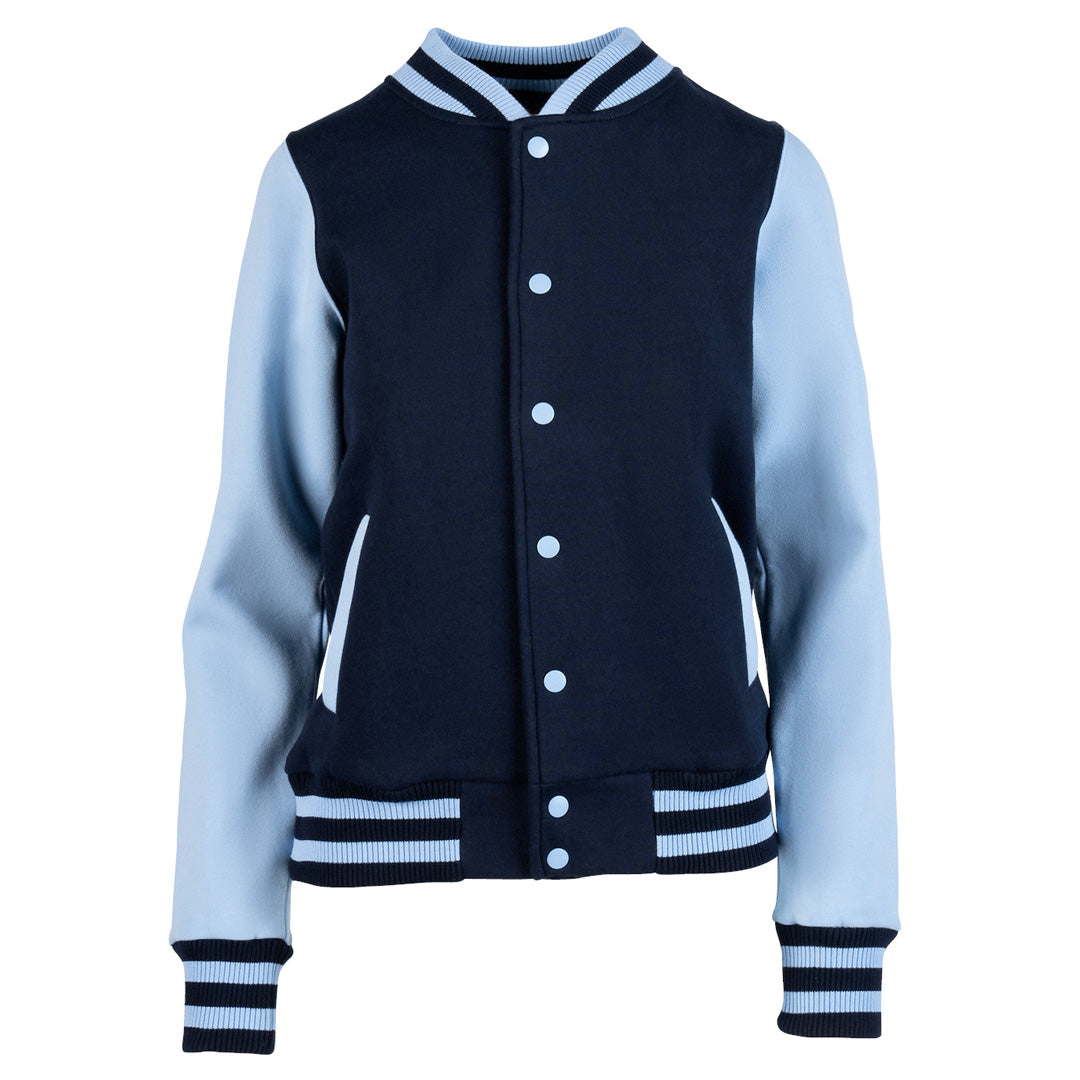 House of Uniforms The Varsity Jacket | Ladies Ramo Navy/Sky