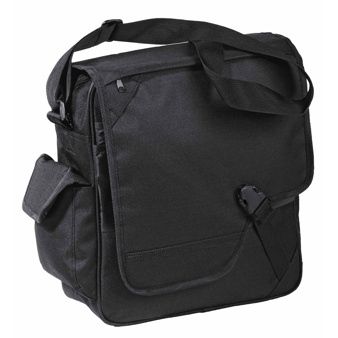 House of Uniforms The Satellite Messenger Bag Gear for Life Black