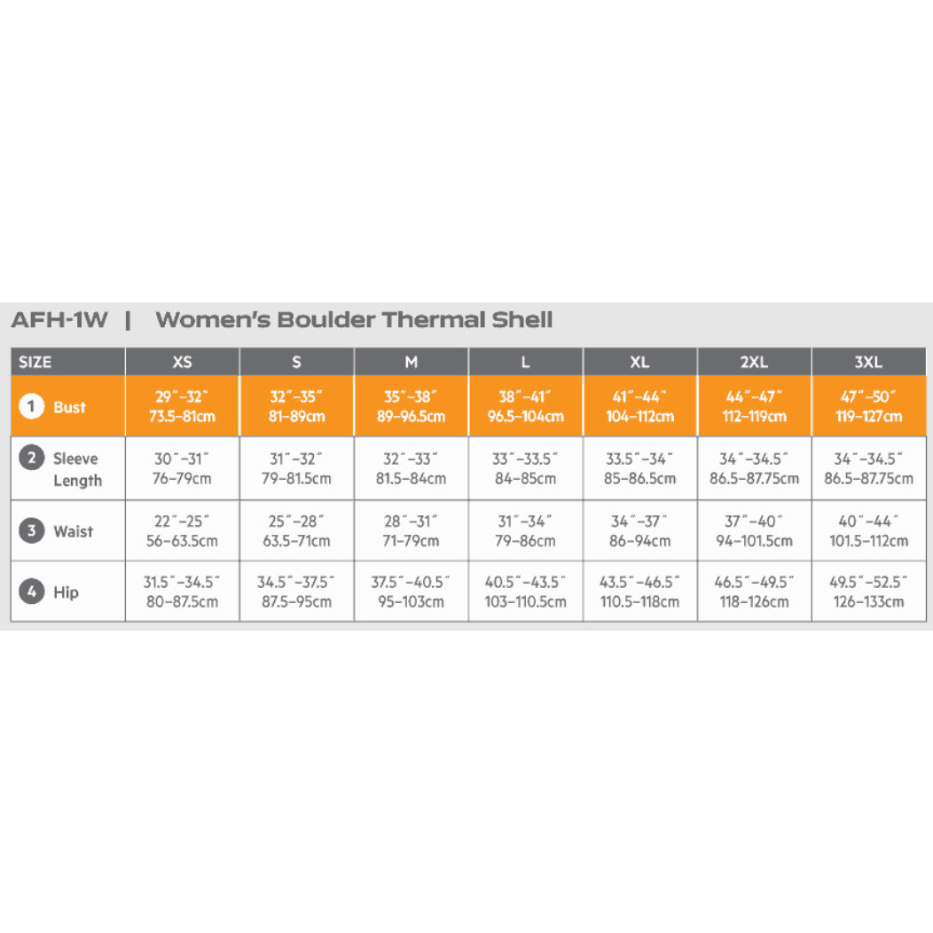 The Boulder Thermal Jacket | Ladies | Sizing