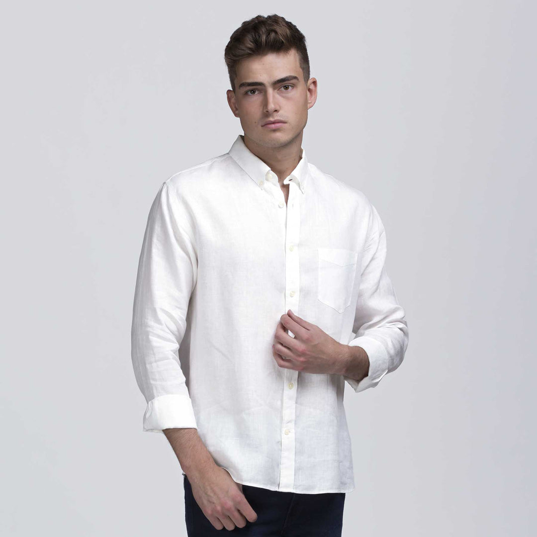 House of Uniforms The Linen Shirt | Men | Long Sleeve Smpli 
