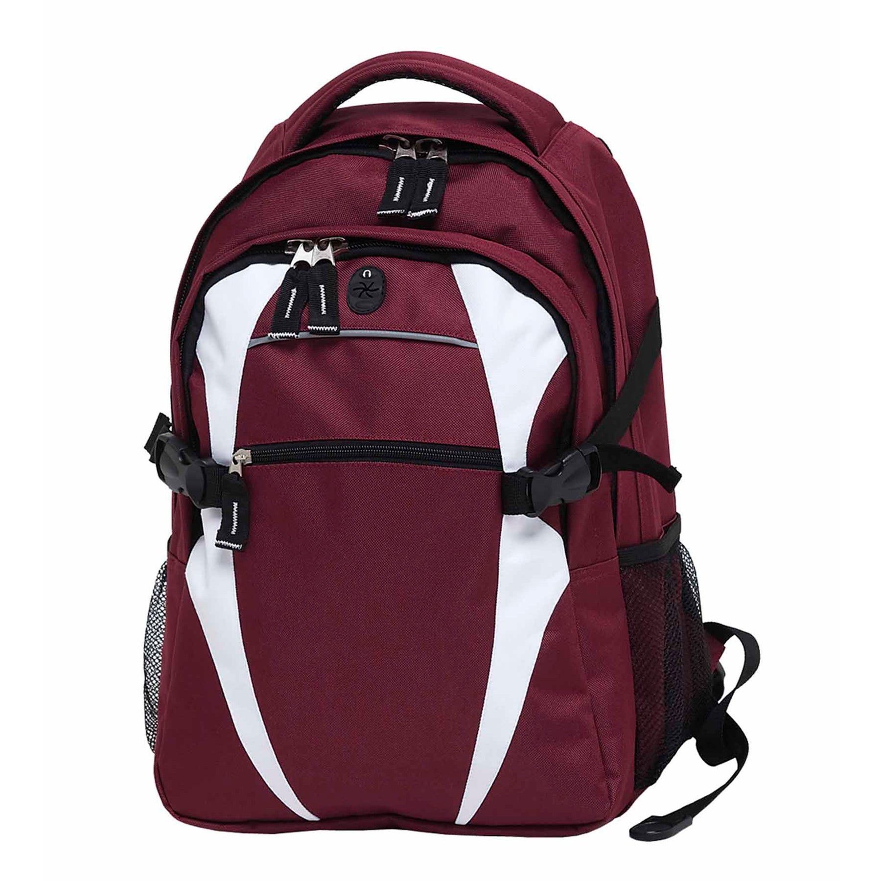 House of Uniforms The Spliced Zenith Backpack Gear for Life Maroon/White