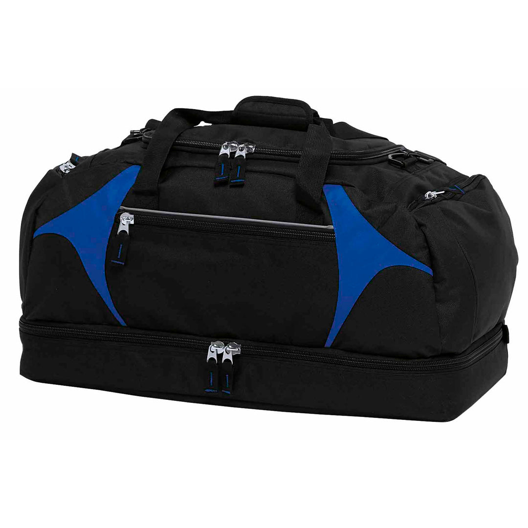 House of Uniforms The Spliced Zenith Sports Bag Gear for Life Black/Royal