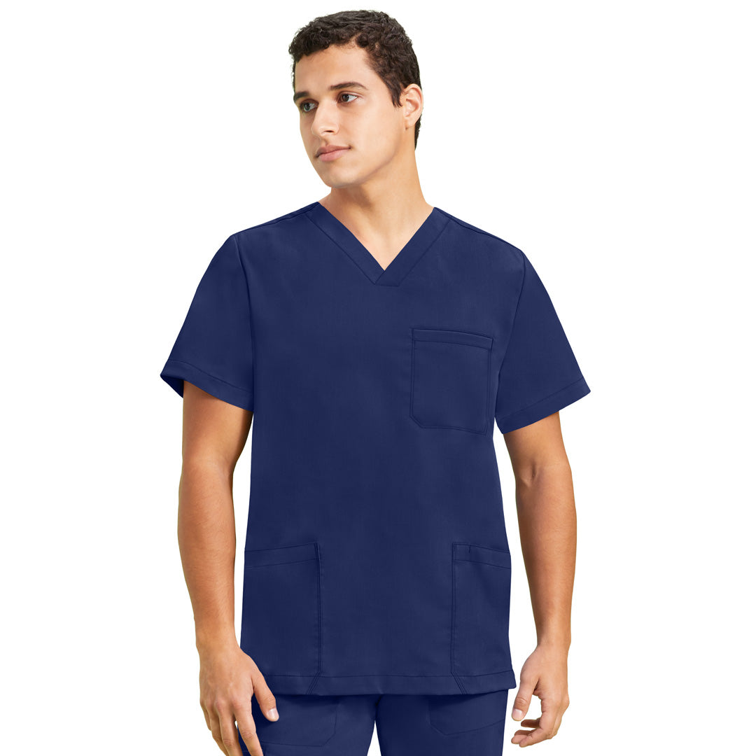 House of Uniforms The Jake Scrub Top | Mens Healing Hands Navy
