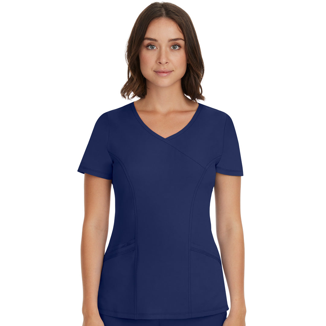 House of Uniforms The Madison Scrub Top | Ladies Healing Hands Navy