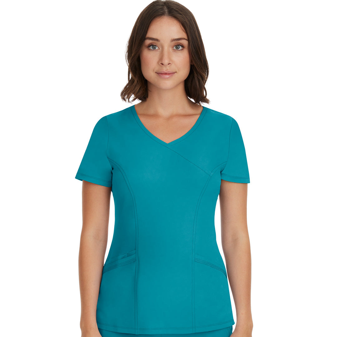 House of Uniforms The Madison Scrub Top | Ladies Healing Hands Teal