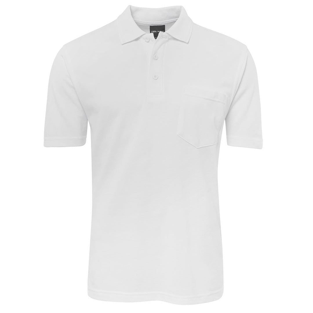 House of Uniforms The Pique Pocket Polo | Short Sleeve | Unisex Jbs Wear White