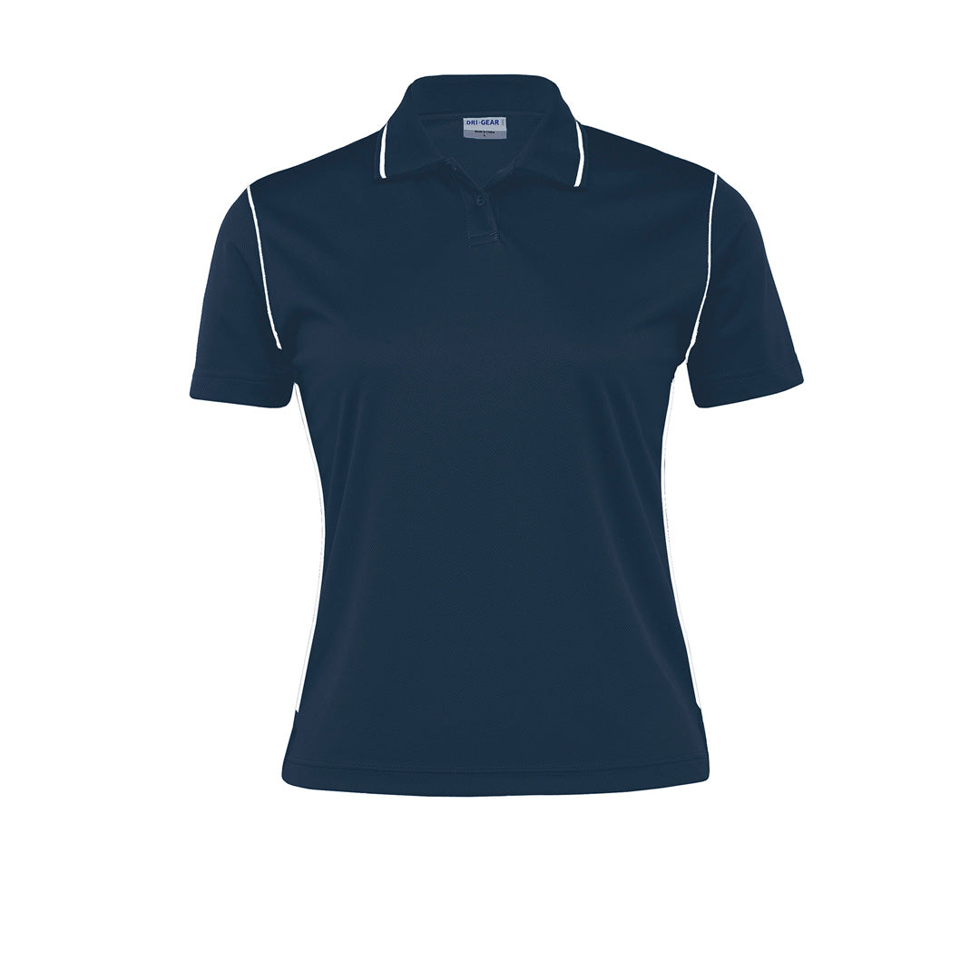 House of Uniforms The Dri Gear Hype Polo | Ladies Gear for Life Navy/White